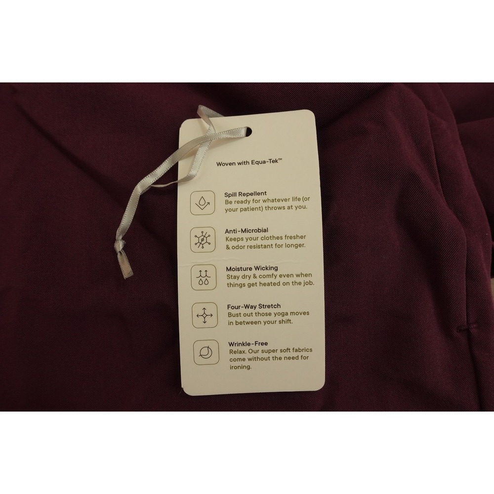 Mandala Womens Petite X-Large Bordeaux High Waist Jogger Pants Inseam-25 in NWT - Picture 4 of 11